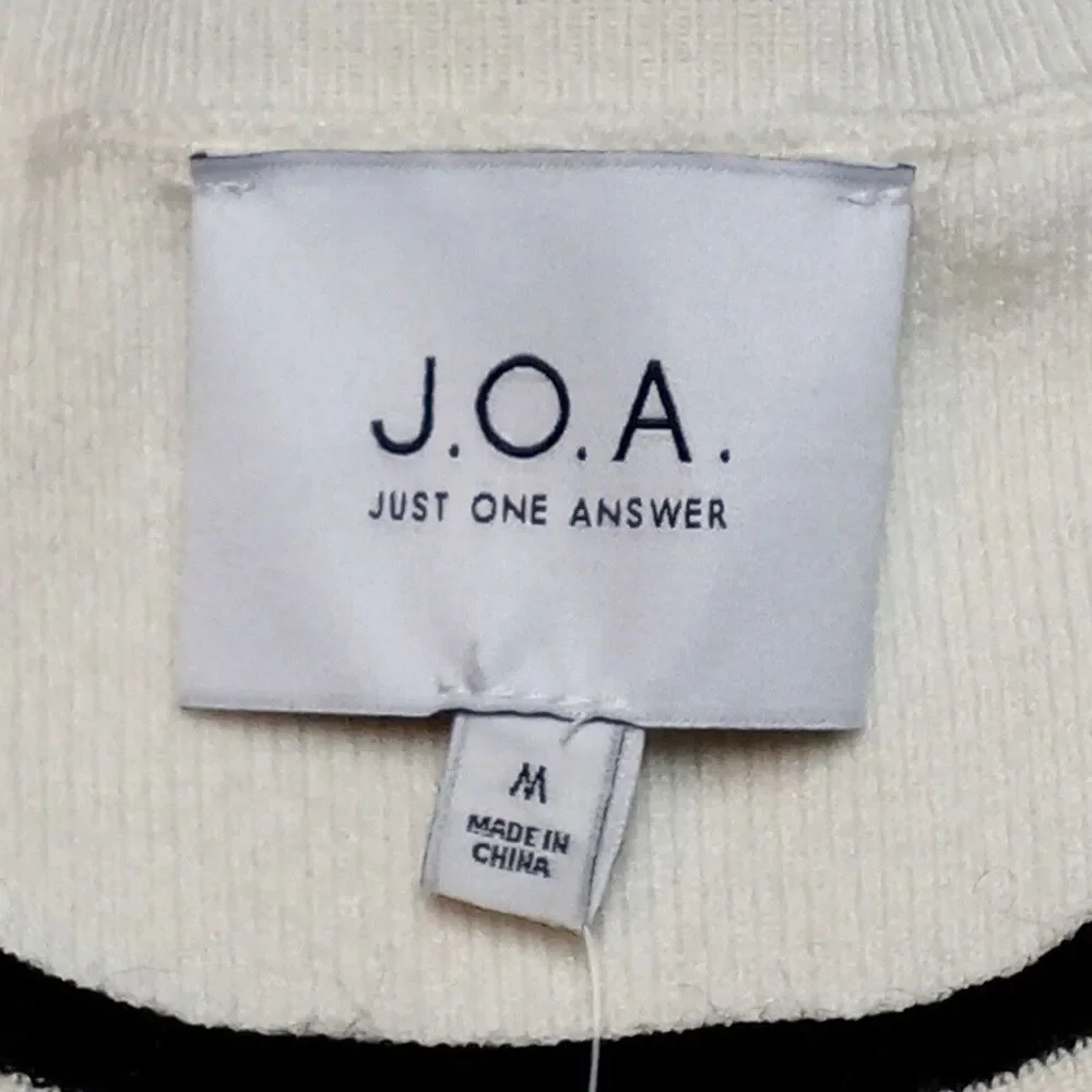 *READ* J.O.A Antholropologie Just One Answer Cream Ruffled Knit Sweater MEDIUM